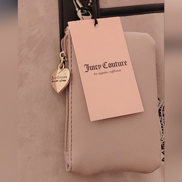 Juicy Couture Dome Weekender Travel Bag Tote Bag NWT pink and brown - Picture 3 of 10